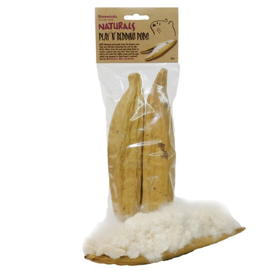 Rosewood Naturals Play n Bedding Pods Small Animal Play & Bedding, 2pc, Case of 4