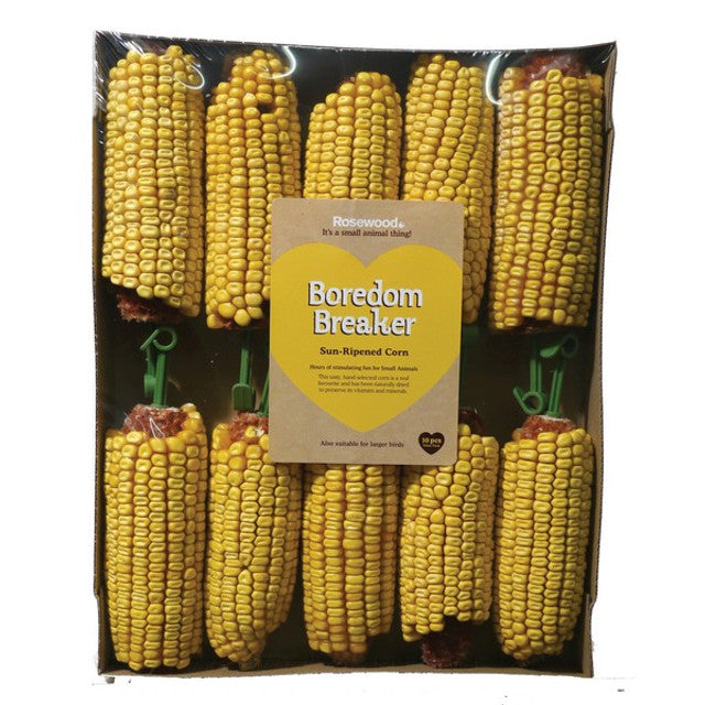 Rosewood Corn On The Cob Small Animal Chew Treats, 10pc, Case of 4