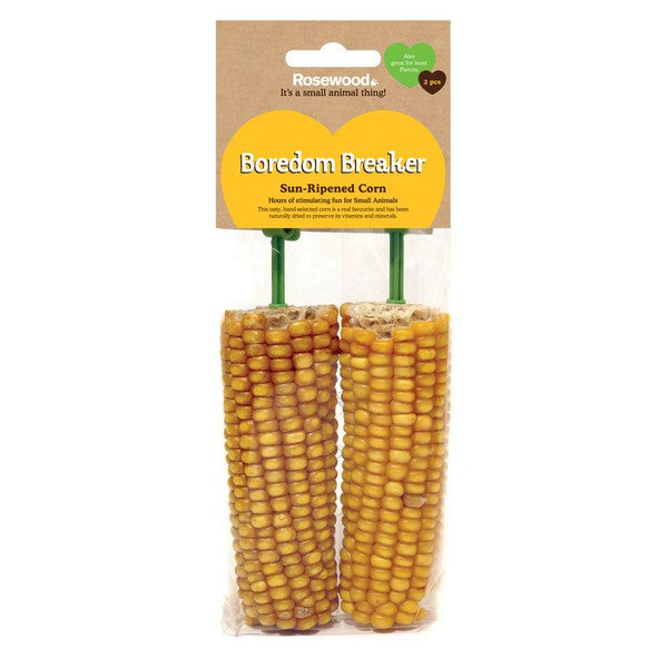 Rosewood Boredom Breaker Corn On The Cob Small Animal Chew Toys, 2pc, Case of 8