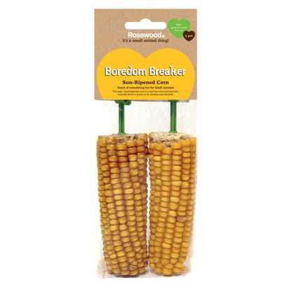 Rosewood Boredom Breaker Corn On The Cob Small Animal Chew Toys, 2pc, Case of 8