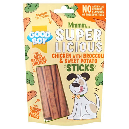 Goodboy Superlicious Chicken With Broccoli & Sweet Potato Sticks 100g Case of 12