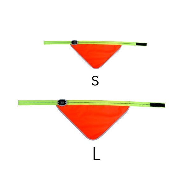 Animal Instincts Flashing Reflective Dog Bandana Orange/Yellow S/M Safety Visibility Accessory for Pets
