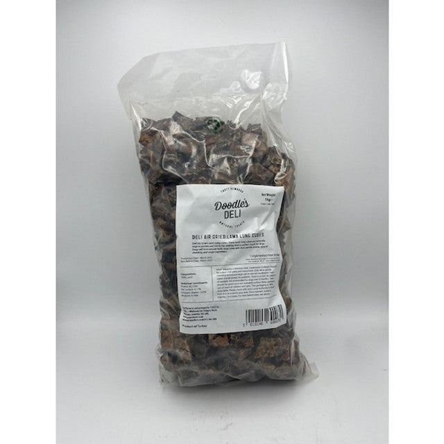 Doodles Deli Air Dried Lamb Lung Cubes 1kg