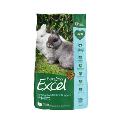 Burgess Excel Junior Dwarf Rabbit Nuggets with Mint