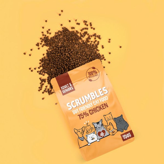 Scrumbles Dry Cat Food Adult Chicken 750g