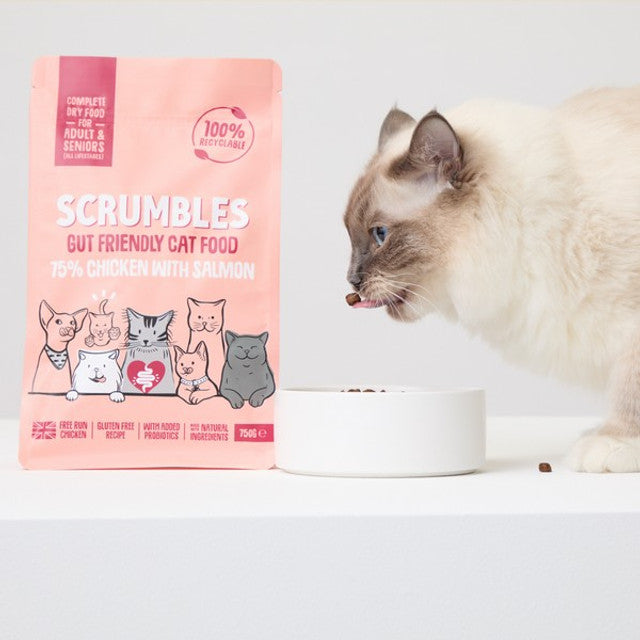 Scrumbles Dry Cat Food Adult Salmon 750g