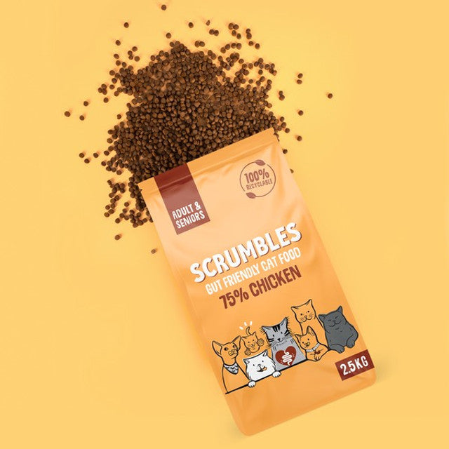 Scrumbles Dry Cat Food Adult Chicken 2.5kg