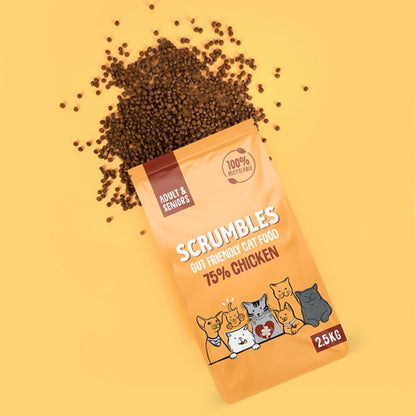 Scrumbles Dry Cat Food Adult Chicken 2.5kg