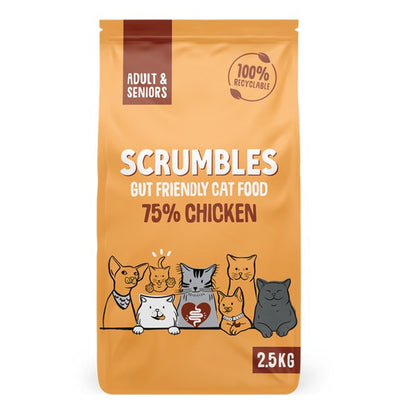 Scrumbles Dry Cat Food Adult Chicken 2.5kg