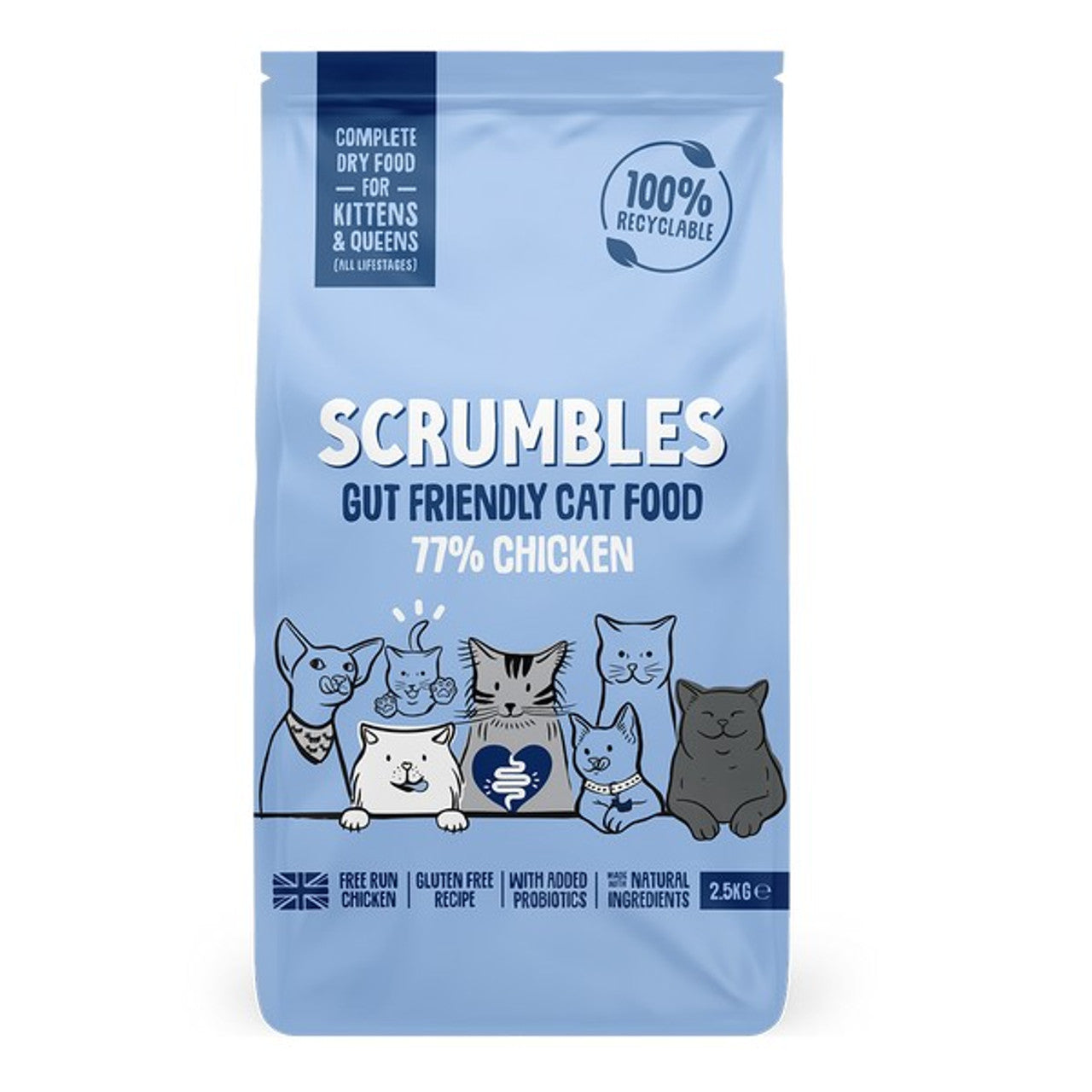 Scrumbles Dry Cat Food Kitten Chicken 2.5kg