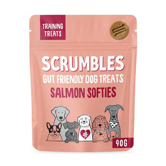 Scrumbles Dog Treats Softies Salmon Training Treats 90g Case of 8