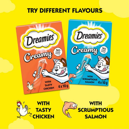 Dreamies Creamy Cat Treats with Salmon 40g