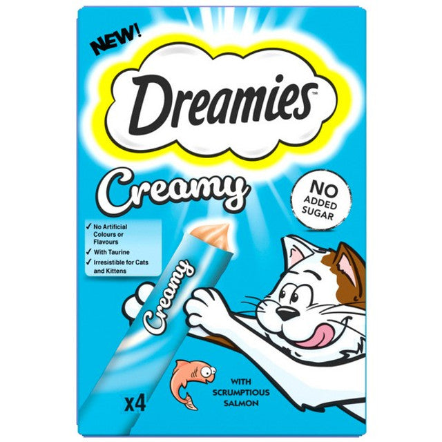 Dreamies Creamy Cat Treats with Salmon 40g