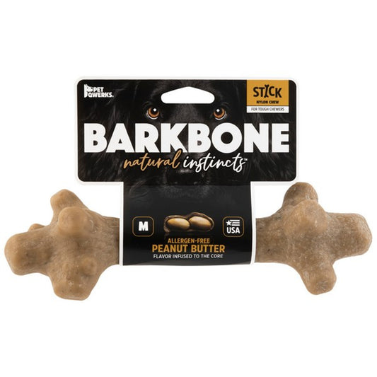Pet Qwerks Stick Barkbone Peanut Butter Chew Toy Medium