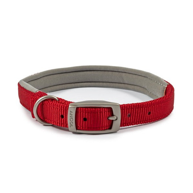 Ancol Padded Viva Collar Red