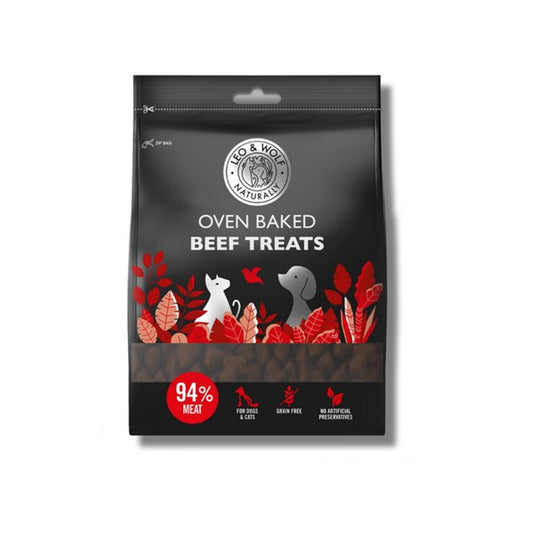 Nutriment Leo & Wolf Oven Baked Beef Treats for Dogs & Cats 100g