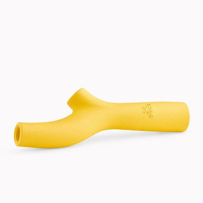Beco Natural Rubber Dog Toy Super Stick Chew Toy Durable for Aggressive Chewers Yellow