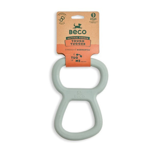 Beco Tugger Natural Rubber Dog Toy Green Durable Chew & Fetch Toy for Dogs