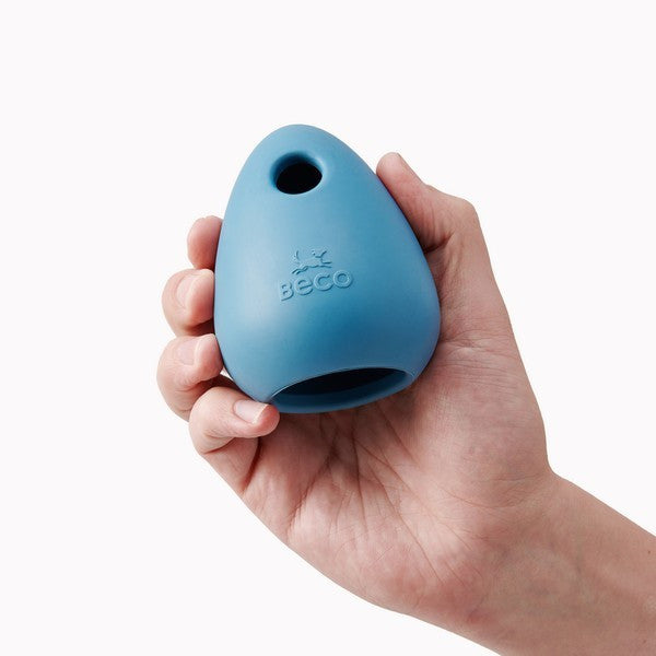 Beco Natural Rubber Enrichment Toy Blue Durable Dog Chew & Interactive Play Toy