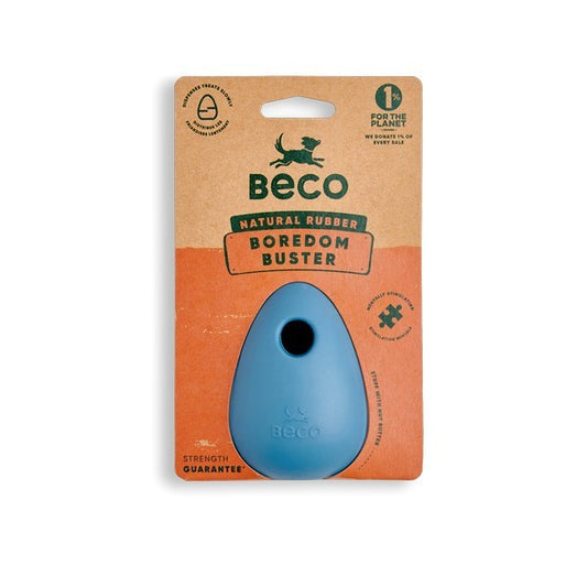 Dog Beco Enrichment Toy Natural Rubber, Blue
