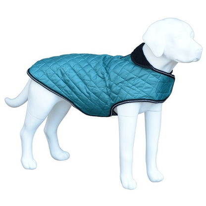 Henry Wag Teal Quilted Dog Jacket Large 55cm