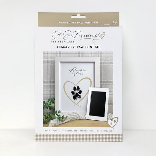 Oh So Precious Paw Print Ink Picture Frame A5 Baby Keepsake Handprint & Footprint Frame Personalized Nursery Gift