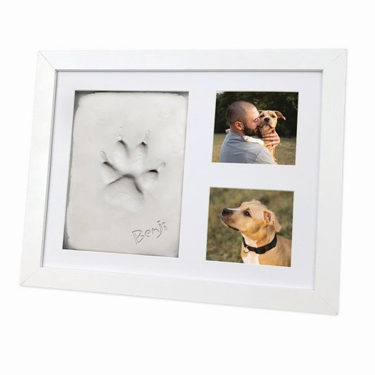 Oh So Precious Paw Print Clay Mould & Photo Frame Pet Keepsake Kit for Dogs & Cats