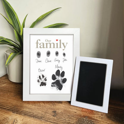Oh So Precious Family Ink Prints Frame A5 Personalized Handprint & Footprint Keepsake for Home Decor