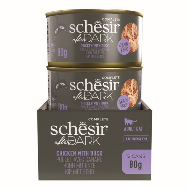 Schesir After Dark Wholefood Adult Cat Chicken & Duck 80g Case of 12