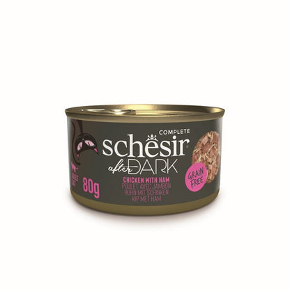 Schesir After Dark Wholefood Adult Cat Chicken & Ham 80g Case of 12