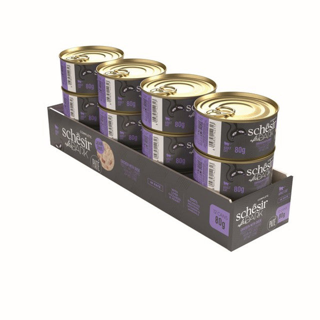 Schesir After Dark Pate Adult Cat Chicken & Duck 80g Case of 12
