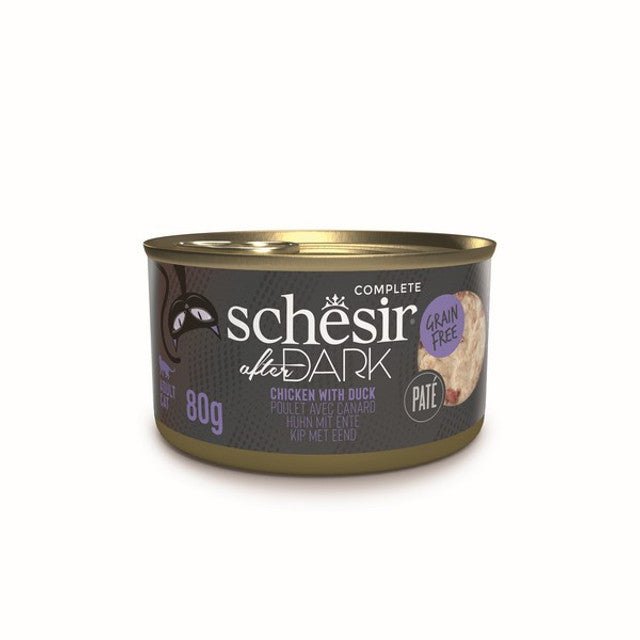 Schesir After Dark Pate Adult Cat Chicken & Duck 80g Case of 12