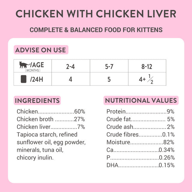Schesir Baby Wholefood Kitten Cat Chicken & Liver 70g