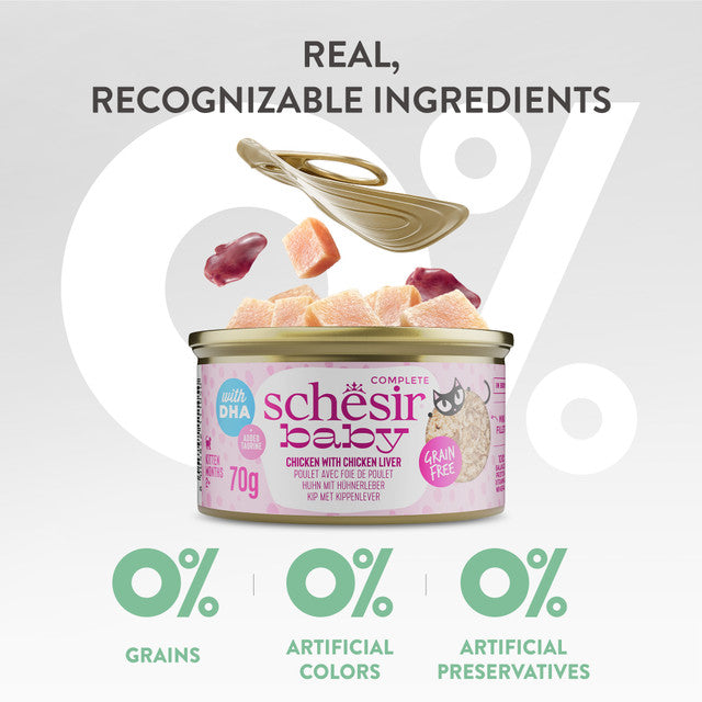 Schesir Baby Wholefood Kitten Cat Chicken & Liver 70g