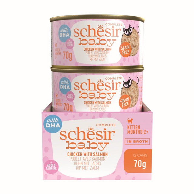 Schesir Baby Wholefood Kitten Cat Chicken & Salmon 70g