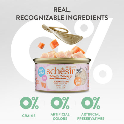 Schesir Baby Wholefood Kitten Cat Chicken & Salmon 70g