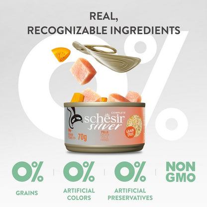 Schesir Silver Wholefood Older Cat Chicken 70g