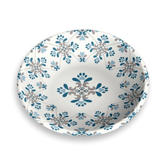 Tarhong Pawsitano Tile Pet Bowl Saucer Durable Melamine Dog & Cat Feeding Dish