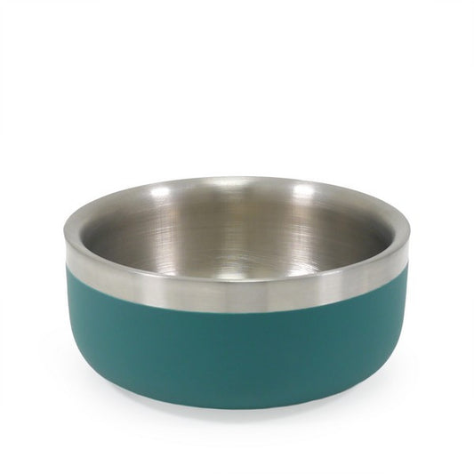 Rosewood Double Wall Stainless Steel Pet Bowl Insulated Dog Food Bowl Teal