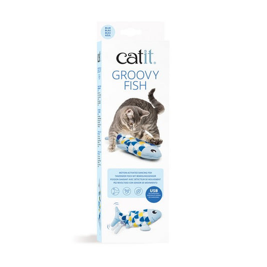 Catit Groovy Cat Toy Fish Blue