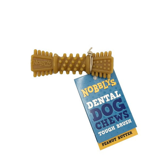 Petello Nobblys Tough Dog Chew Brush Peanut Butter Flavor 25g Durable Dental Treat