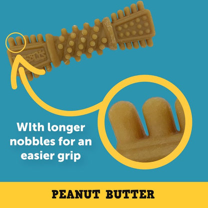 Petello Nobblys Tough Brush Dog Treats Peanut Butter Flavor 50g Chewy Durable Snack for Dogs