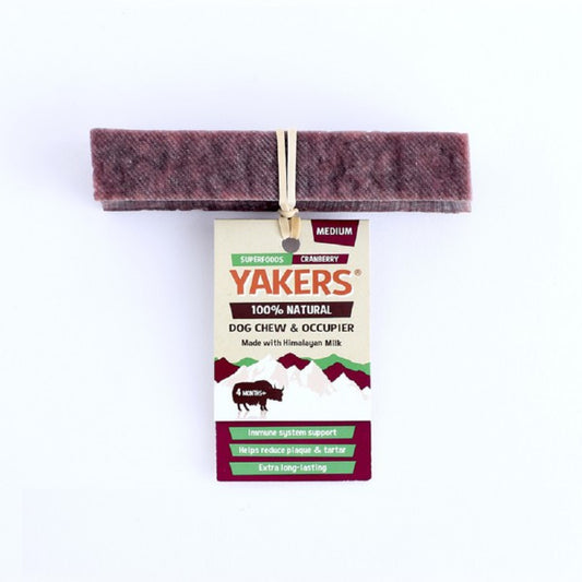 Dog Chew Cranberry Medium Yakers