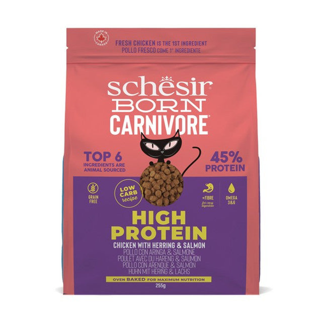 Schesir Dry Born Carnivore Chicken & Herring Adult 255g Case of 8