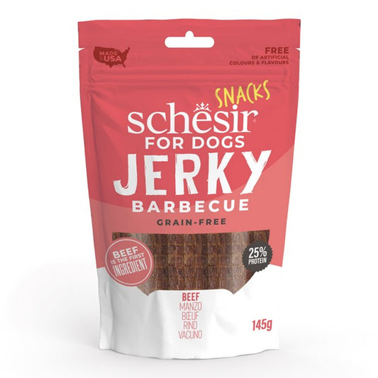 Schesir Dog Snack Jerky BBQ Beef 145g