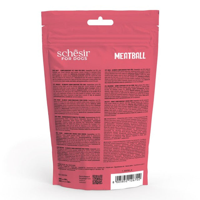 Schesir Dog Snack Beef Meatballs 225g