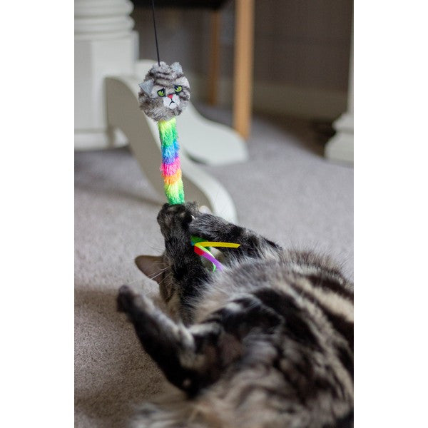 Rosewood Moody Moggy Rainbow Teaser Cat Toy Interactive Feline Play