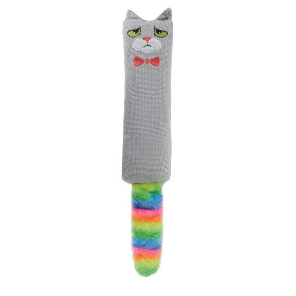 Rosewood Moody Moggy Rainbow Cat Kicker Interactive Cat Toy for Cats, Durable Plush & Colorful Design