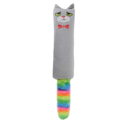 Rosewood Moody Moggy Rainbow Cat Kicker Interactive Cat Toy for Cats, Durable Plush & Colorful Design