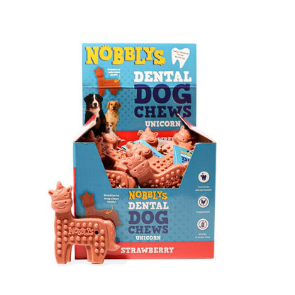 Petello Nobblys Animal Unicorn Strawberry Dog Treats 40g Fun Chew Snack